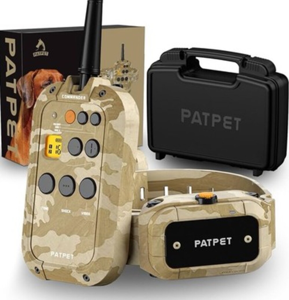PATPET Dog Shock Collar with Remote 3/4 Mile Range for Dog Training (15-140lbs)